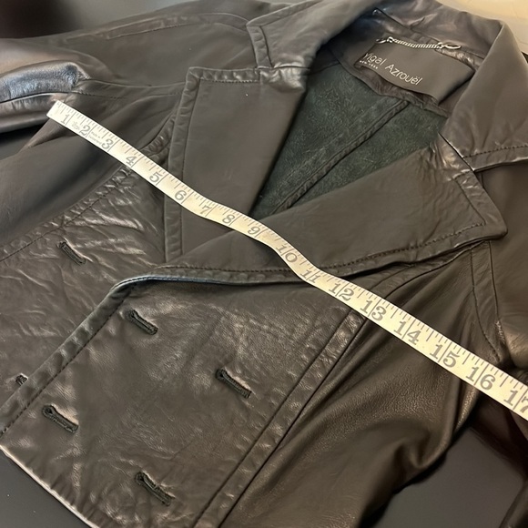 Authentic Yigal Azrouel black cropped leather jacket in black, size S - Picture 5 of 11